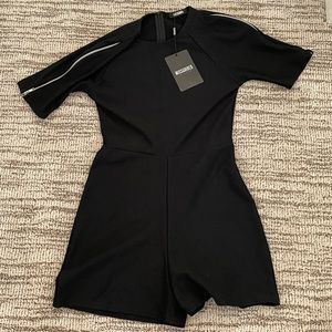 Missguided NWT zipper accent romper